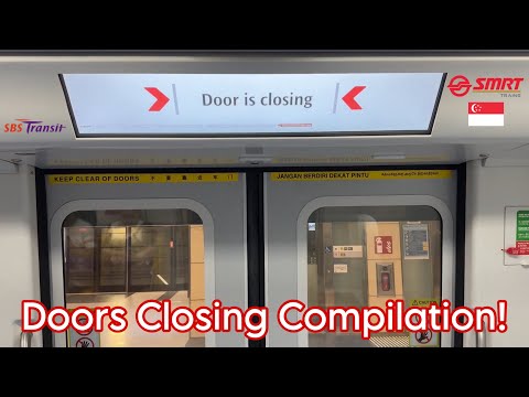 SINGAPORE MRT DOORS CLOSING COMPILATION | SMRT and SBST Train Doors and Departures (2025)