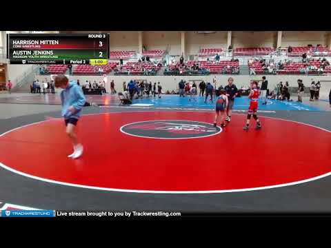 63-65 Lbs Round 3 - Austin Jenkins, Madison Youth Wrestling Vs Harrison Mitten, CORE Wrestling 329