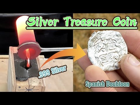 Silver Treasure Coin - Sand Casting Treasure - (Spanish Doubloon)