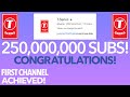 T-Series hits 250 MILLION SUBSCRIBERS!