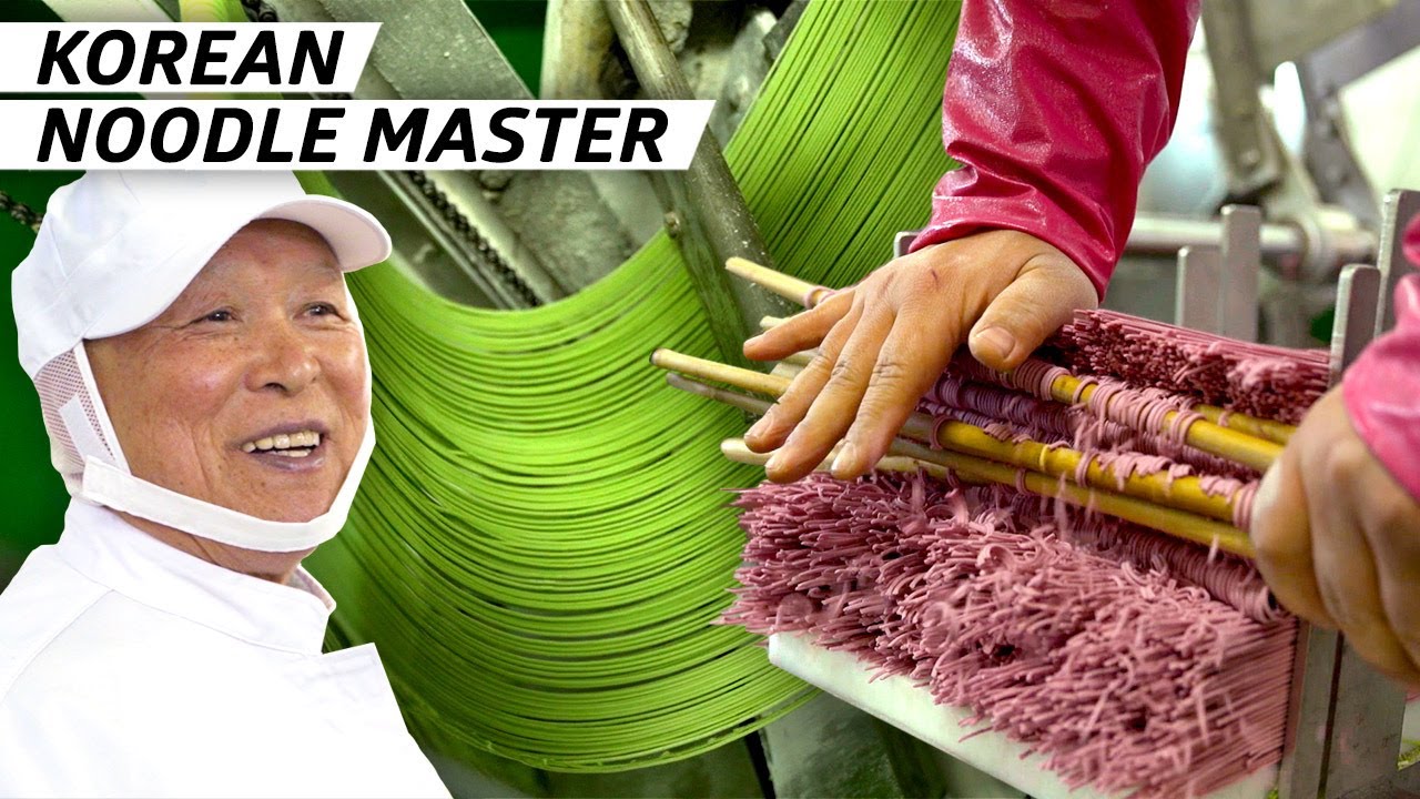 How Master Kim Hyun-Kyu Has Been Making Colorful Grand Noodles for 40 Years Handmade