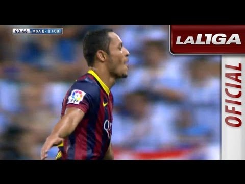 Golazo de Adriano (0-1) en el Málaga CF - FC Barcelona - HD