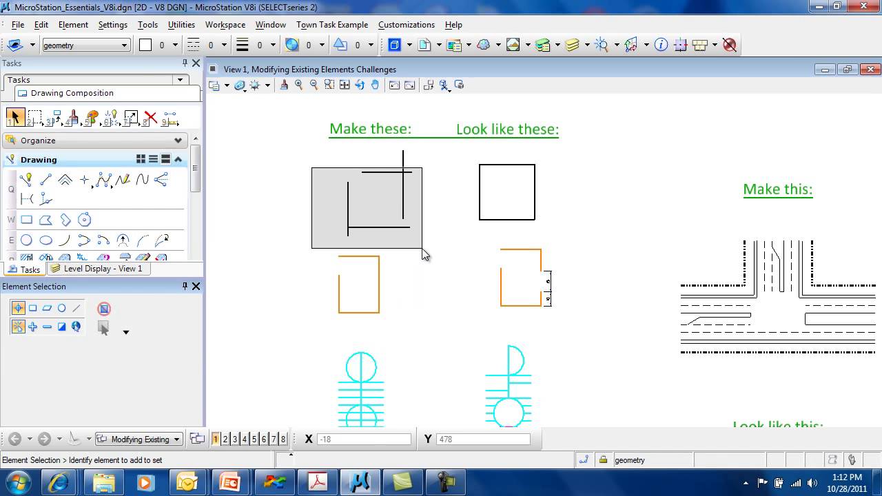 MicroStation Essentials Element Selection