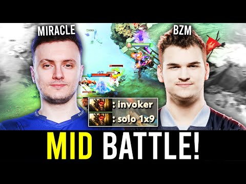 BZM picked his LVL 30 GrandMaster INVOKER against MIRACLE MORPH in MID LANE..