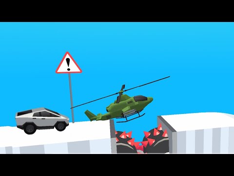 Worm Car | Army helicopter and Tesla Truck on mission Gameplay - YouTube