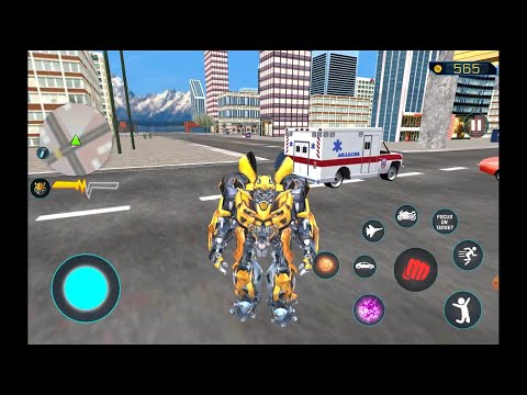 Flying Jet Robot Car Transform Games Grand Robot Fight