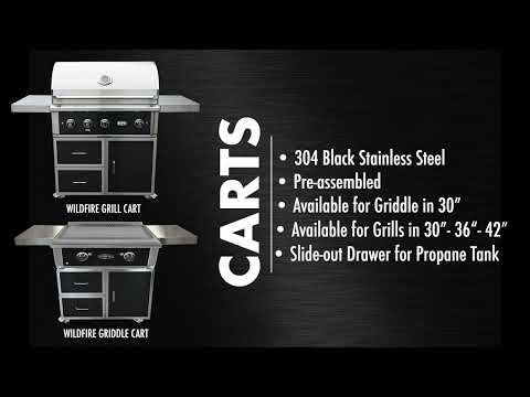 Wildfire Stainless Steel Burners, Grill & Griddle Carts