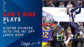 Stephon Gilmore Picks Off Jared Goff Late in the Game | Super Bowl LIII Can’t-Miss Play