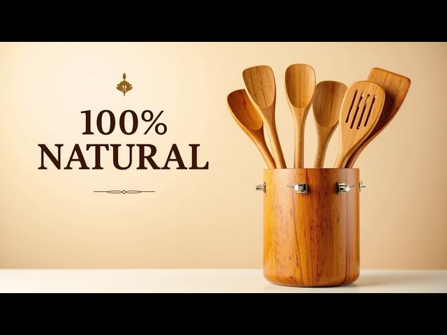 Vídeo relacionado con 5 Piezas Cucharas de Madera para Cocinar, Gadgets Cocina, Juego de Accesorios Utensilios, Cucharas y Espátulas Madera, Regalos Inauguración La Casa y Bodas