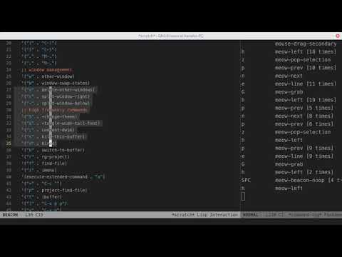 Meow - Yet another modal editing for Emacs - beacon state introduction