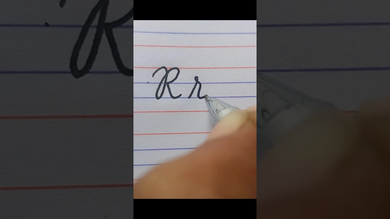 How to write letter R in capital and small cursive writing #handwriting #cursivewriting