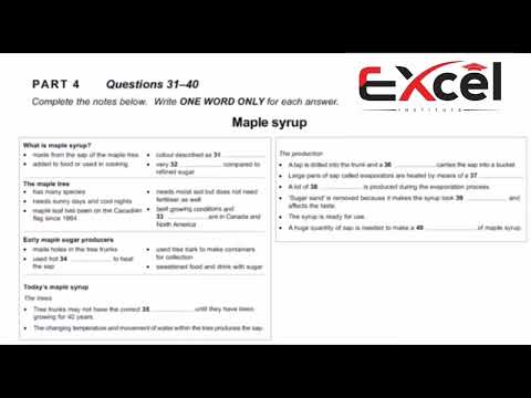 CAMBRIDGE 17 LISTENING TEST 4 SECTION 4 MAPLE SYRUP