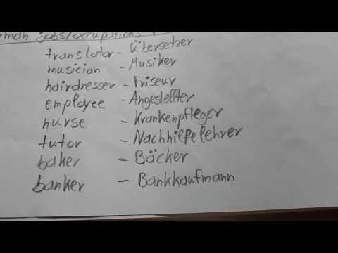 German jobs/occupations Part 2