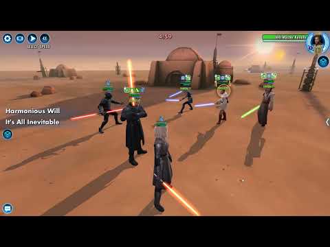 SWGOH: Baylan Skoll vs JMK (crons) | Cere/Malicos/SK (cron) vs Rey & Ezra First encounter