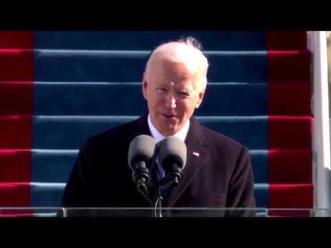喬-拜登宣誓就職，在就職演說中呼籲團結。 (Joe Biden sworn in, calls for unity in inauguration speech)