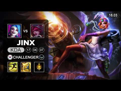 Jinx vs Xayah ADC - KR Challenger - Patch 16.03 Season 16