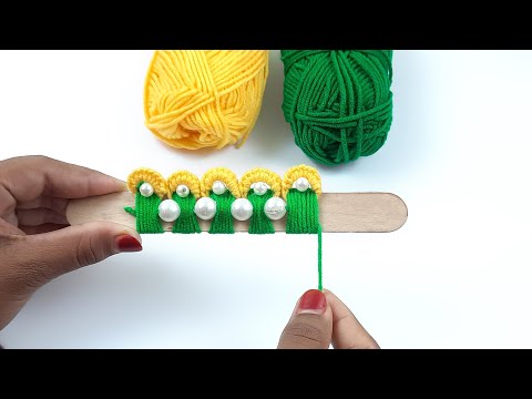 It's so cute, Superb woolen flower making tricks using Ice-cream stick