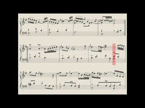 Aria da Capo Goldberg Variations (J.S. Bach) complete with score. Kimiko Ishizaka, piano.