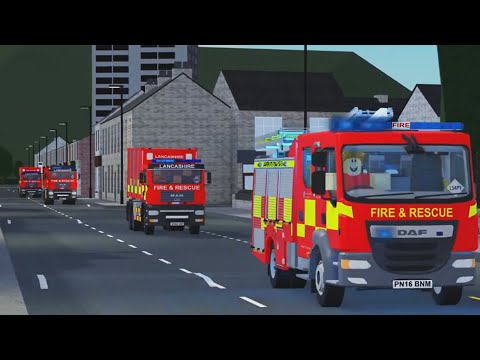 Full Urban Search & Rescue Team and Pump Responding - Lancashire Fire & Rescue Service Roblox