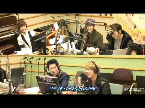 [Arabic Sub] 130205 Sukira with CN Blue ~ Kyuhyun calls in