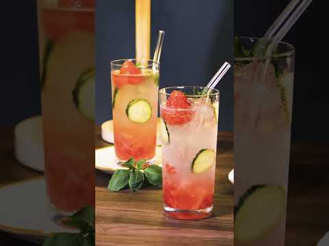 Hoe maak je zelf gezonde aardbeien-komkommersoda? | Hydrofast C300 Recept