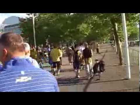 Sosirea petrolistilor la stadion-Gelredome Arnhem!