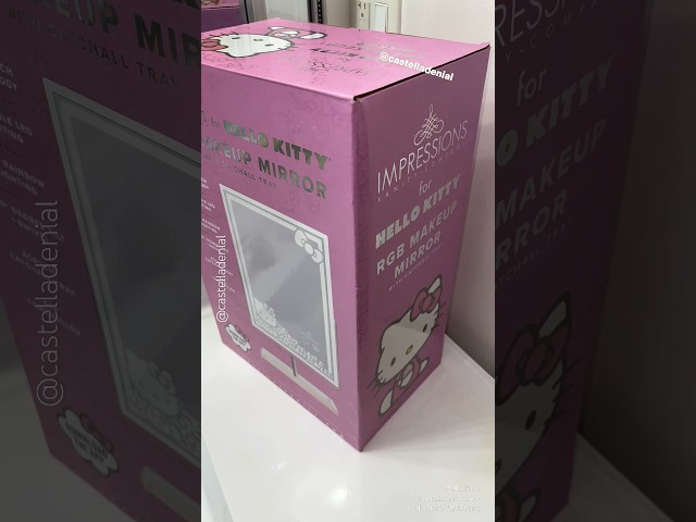 Vídeo relacionado con Get Trend Hello Kitty Sanrio Espejo Maquillaje con Luz LED, Diseño Redondo con Base Desmontable, Funciona con Pilas, Espejo Tocador Portátil, Regalos Anime (Rosa/Hello Kitty)