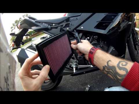 K&N Filter Installation and Idle Adjustment - Ninja 300