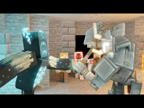 Warden vs Ferrous Wroughtaut (Minecraft Animation)