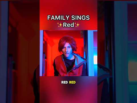 FAMILY SINGS "Red" 🌹🔥​⁠ #disney #descendants  #shorts #cover #red #riseofred #singing