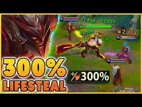 HEAL TO FULL WITH ONE AUTO (UNKILLABLE 300% Lifesteal Olaf) - BunnyFuFuu | League of Legends