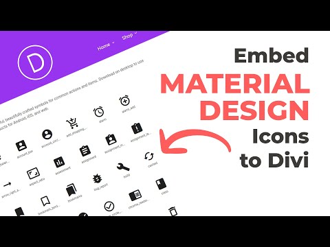 How to Embed Material Design Icons to Divi