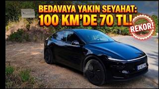 Bedavaya Yakın Seyahat: 100 KM'de 70 TL! | Tesla Model Y 1. Yıl İncele