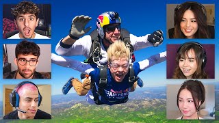 Streamers React To JasonTheWeen Skydiving!