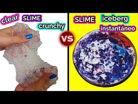 Clear Slime Crunchy vs Slime iceberg Video