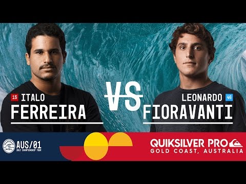 Italo Ferreira vs. Leonardo Fioravanti - Quiksilver Pro Gold Coast 2017 Round Two, Heat 7