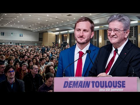 Meeting à Toulouse avec Jean-Luc Mélenchon, François Piquemal, Ada Colau et Anissa Benyoub