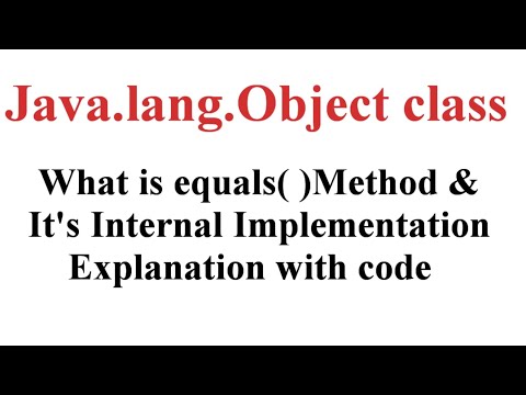 Java Lang Package Object Class Equals Method Equals Method In Java Part 4