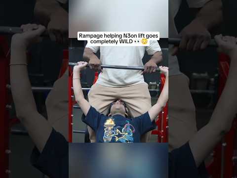 Rampage helping N3on lift goes completely WILD #rampagejackson #rampage #n3on #ufc #shorts