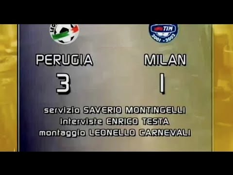 Perugia-Milan 3:1, 2001/02 - Domenica Sportiva (Primo Gol in Serie A di Fabio Bazzani)