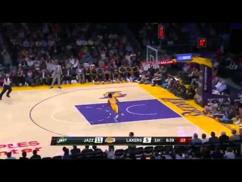 Nick Young Easy Slam Dunk | Jazz vs Lakers | October 22, 2013 | NBA Preseason 2013