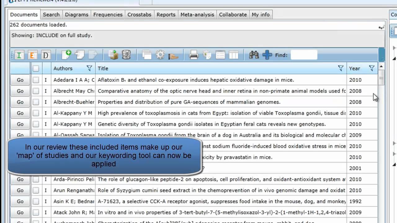 EPPI-Reviewer 4 demonstration