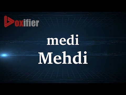 How to Pronunce Mehdi in French - Voxifier.com