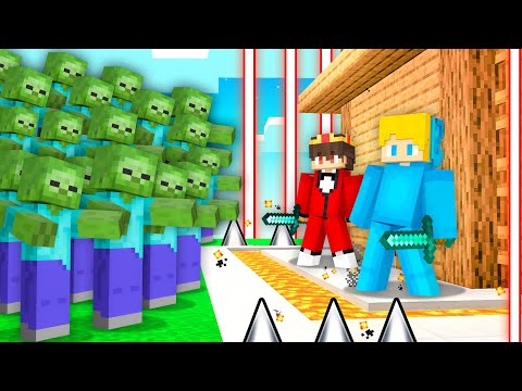 Noob vs Pro: SICHERE ZOMBIE BASIS Bau Challenge in Minecraft!