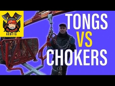 Timber Tongs Versus Chokers and the Kranman Hydraulic Timber Trailer -E90 #OakMountainAcotts