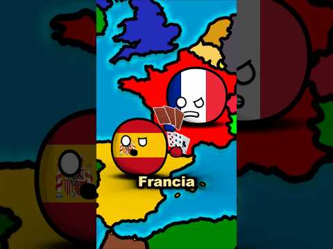 España juega a las cartas con Francia (sale mal) 🇪🇸🇫🇷 #countryballs #humor #memes #countryballsedit