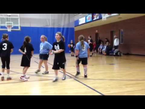 Lydia scores her first basket