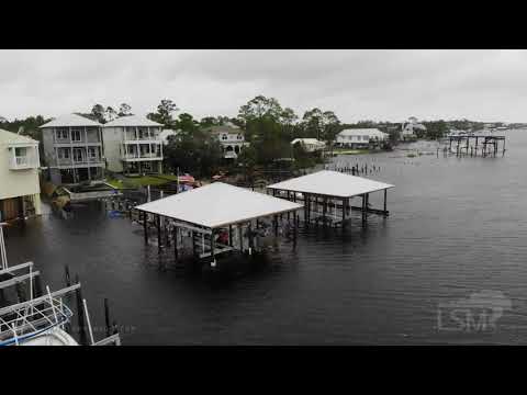 09-16-2020 Orange Beach, AL - Dozens of Boats Sunk - Damage to Homes - Roads Flooded, Drone