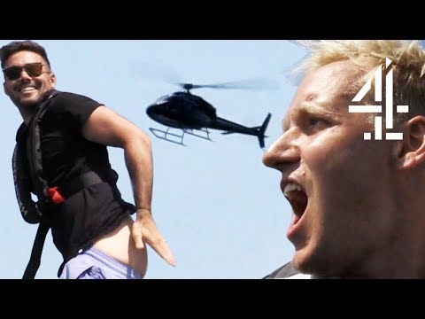 Jamie Laing & Spencer Matthews Are Literally In A Helicopter/Speedboat Chase | Celebrity Hunted