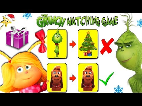 THE GRINCH vs CINDY LOU WHO Matching Game for Surprise Toys!